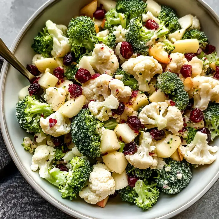 Apple Broccoli Cauliflower Salad
