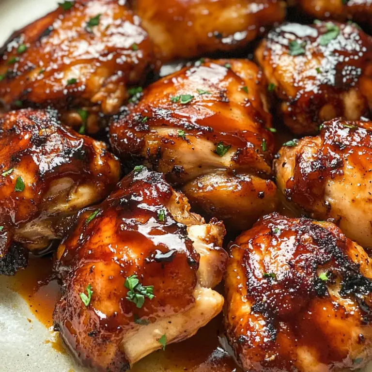 Caramelized BBQ Chicken Thighs in the Oven