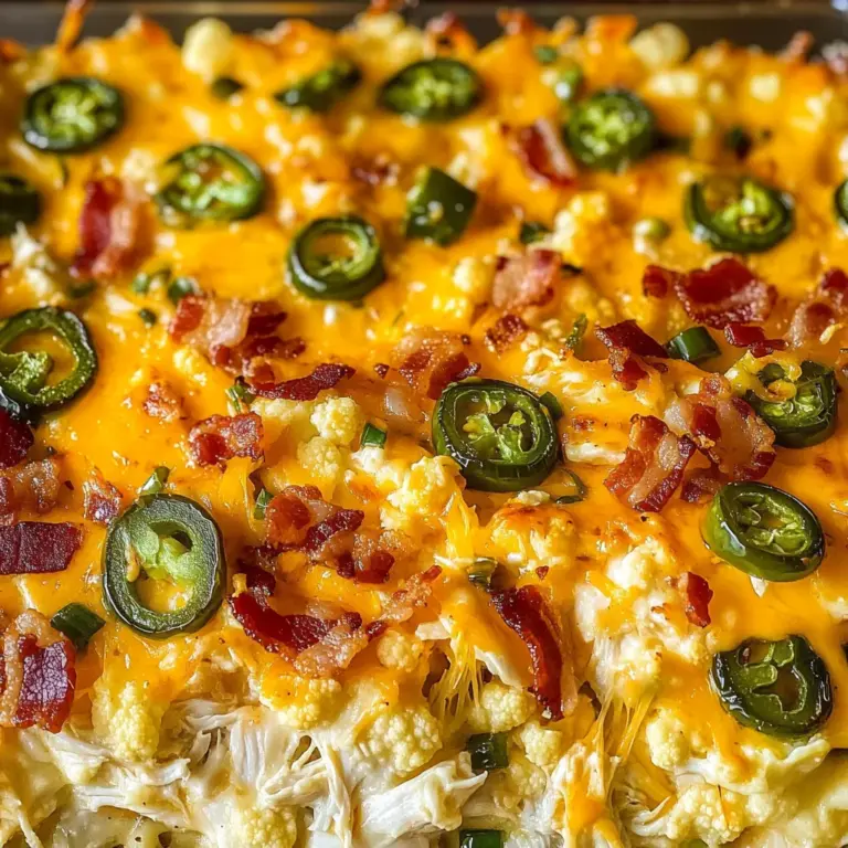 Cauliflower Jalapeno Popper Casserole