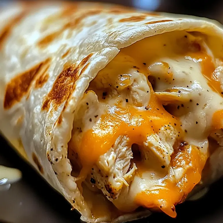 Cheesy Garlic Chicken Wraps
