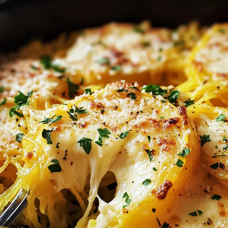Cheesy Garlic Parmesan Spaghetti Squash