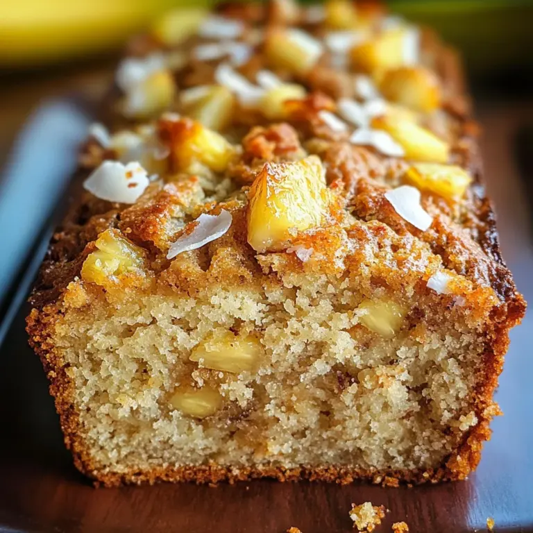 Coconut Pineapple Banana Bread - A Taste of Hawaii