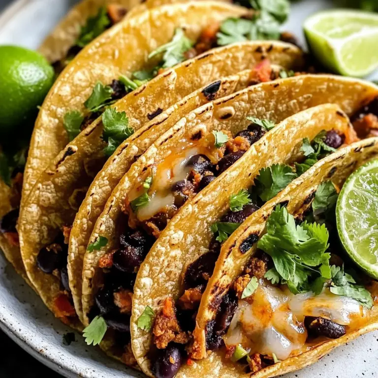 Crispy Sheet Pan Black Bean Tacos (Vegetarian)