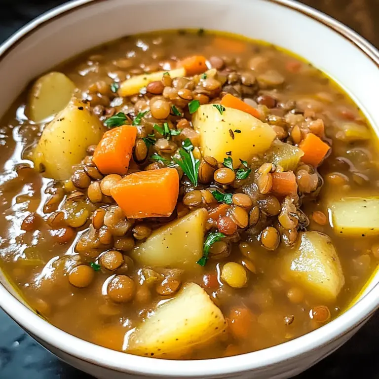 Easy Lentil Potato Soup Recipe