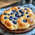 Fluffy Cottage Cheese Blueberry Cloud Bread