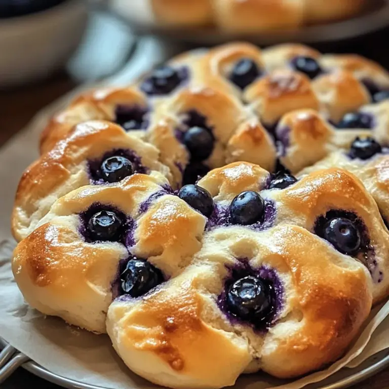Fluffy Cottage Cheese Blueberry Cloud Bread