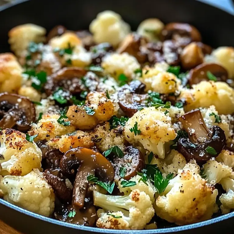 Garlic Cauliflower Mushroom Skillet: Quick & Delicious Dish