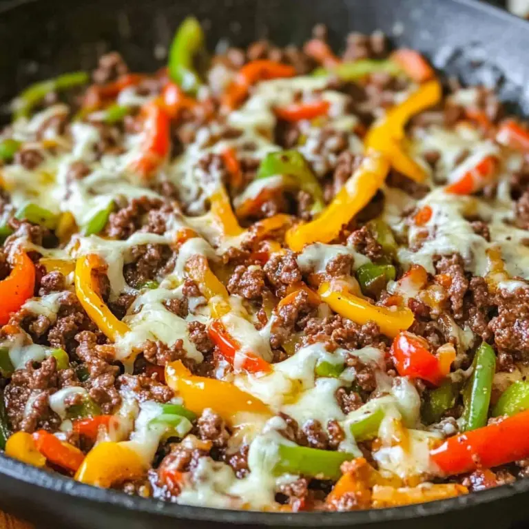 Ground Beef Philly Cheesesteak Recipe (Keto)