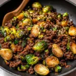 Ground Beef and Brussels Sprouts