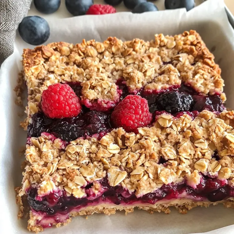 Healthy Berry Oatmeal Bars Breakfast