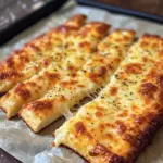 KETO Cheesy Garlic "Breadsticks" (4 Ingredients)