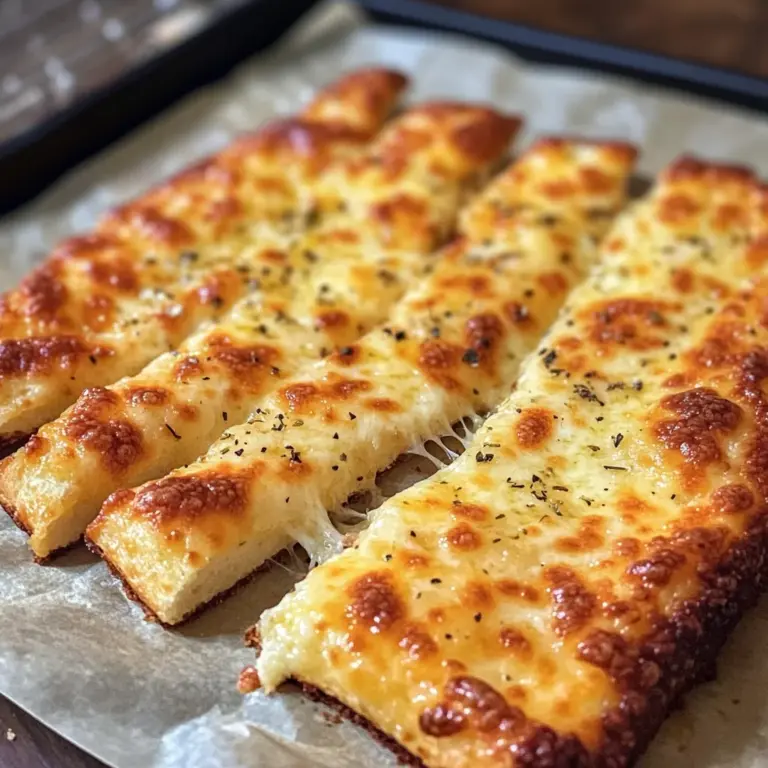 KETO Cheesy Garlic "Breadsticks" (4 Ingredients)