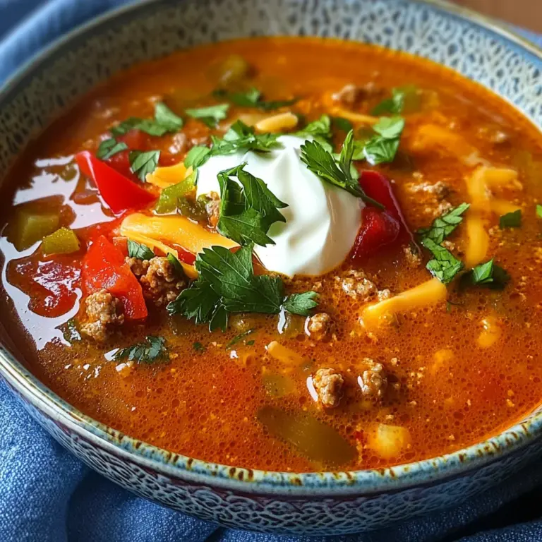Keto stuffed pepper soup