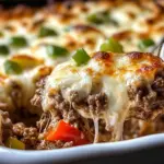 Low Carb Philly Cheesesteak Casserole