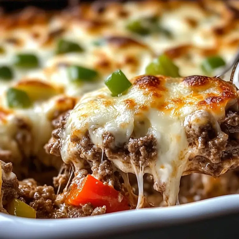 Low Carb Philly Cheesesteak Casserole