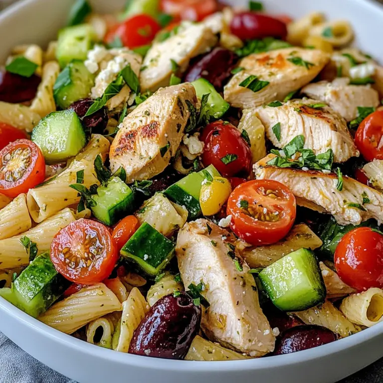 Mediterranean Chicken Pasta Salad