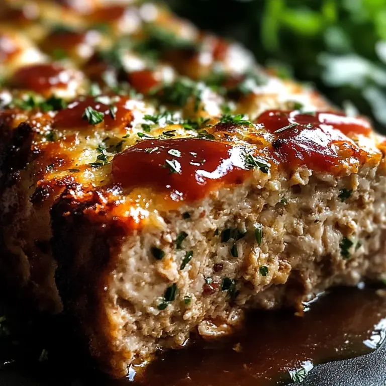 Melt-in-Your-Mouth Garlic Parmesan Chicken Meatloaf