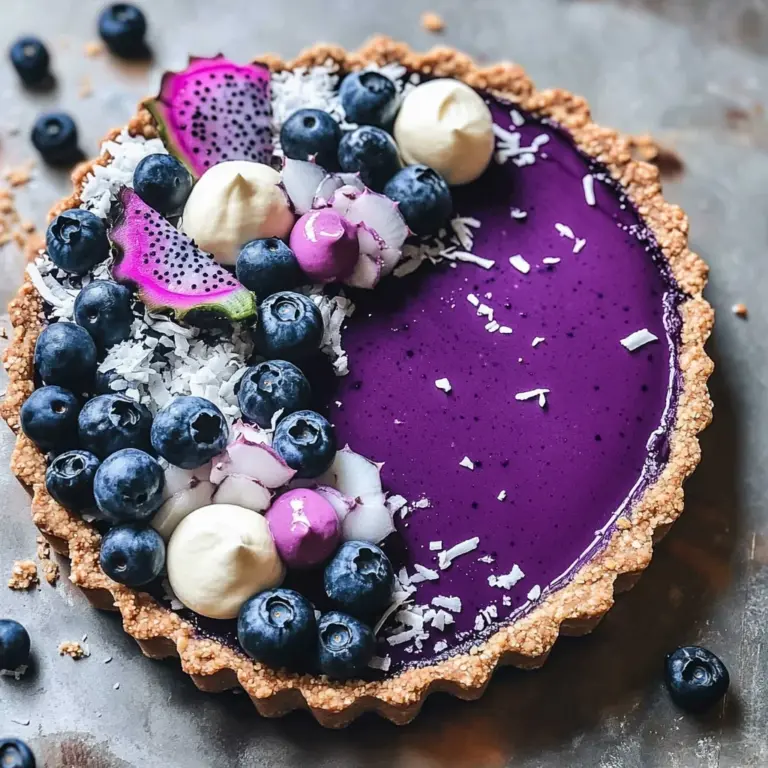 No Bake Blueberry Tart with Earl Grey