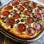 Pepperoni Pizza Keto Crustless Quiche