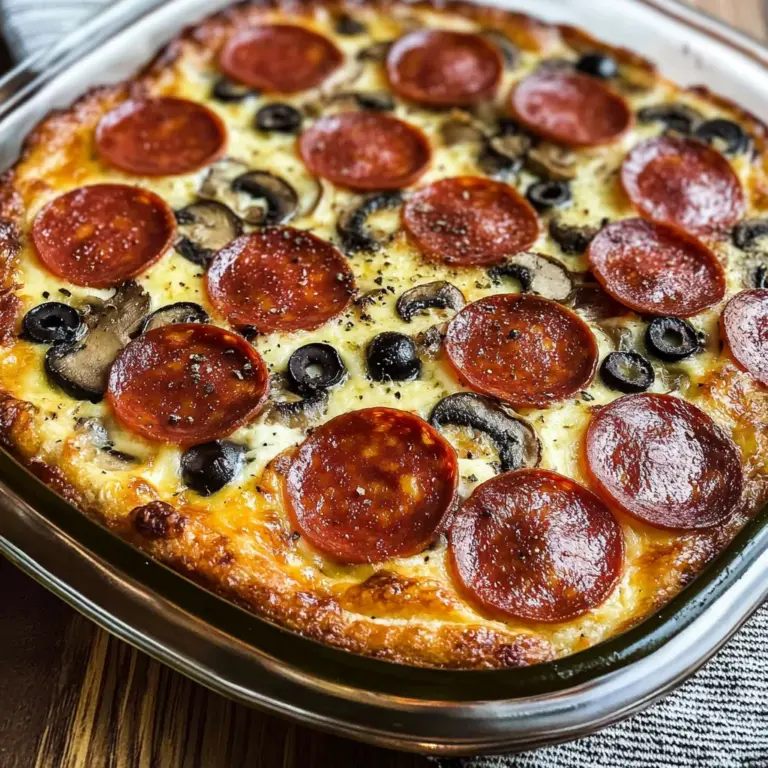 Pepperoni Pizza Keto Crustless Quiche