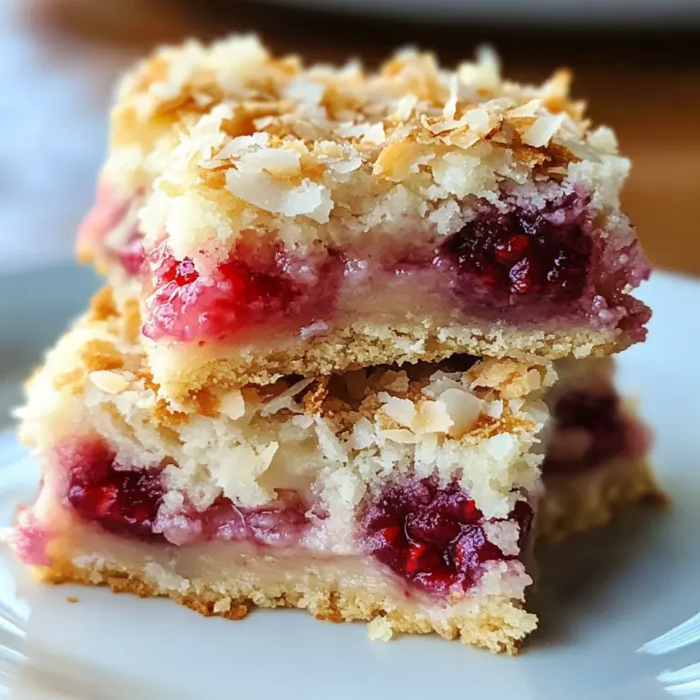 Raspberry Coconut Bars Recipe