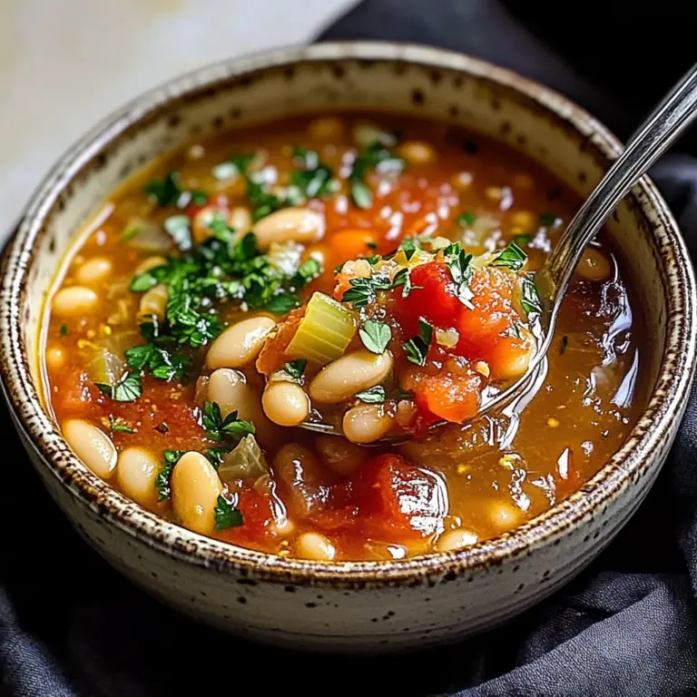 Vegan Serbian White Bean Soup (Pasulj)