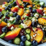Blueberry Peach Feta Salad