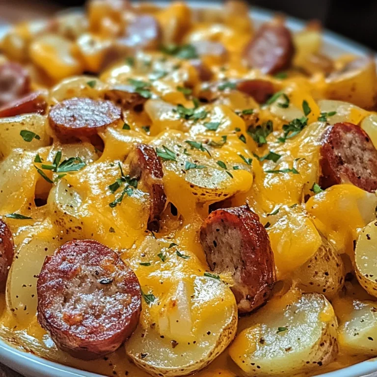 Cheesy Ranch Potatoes and Smoked Sausage