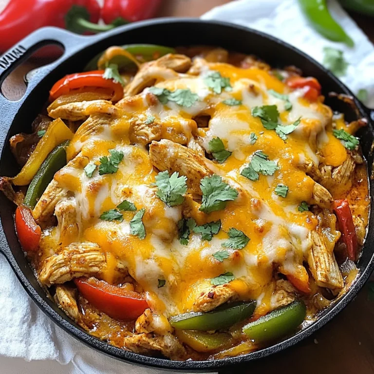 Chicken Fajitas Casserole (easy and cheesy!)