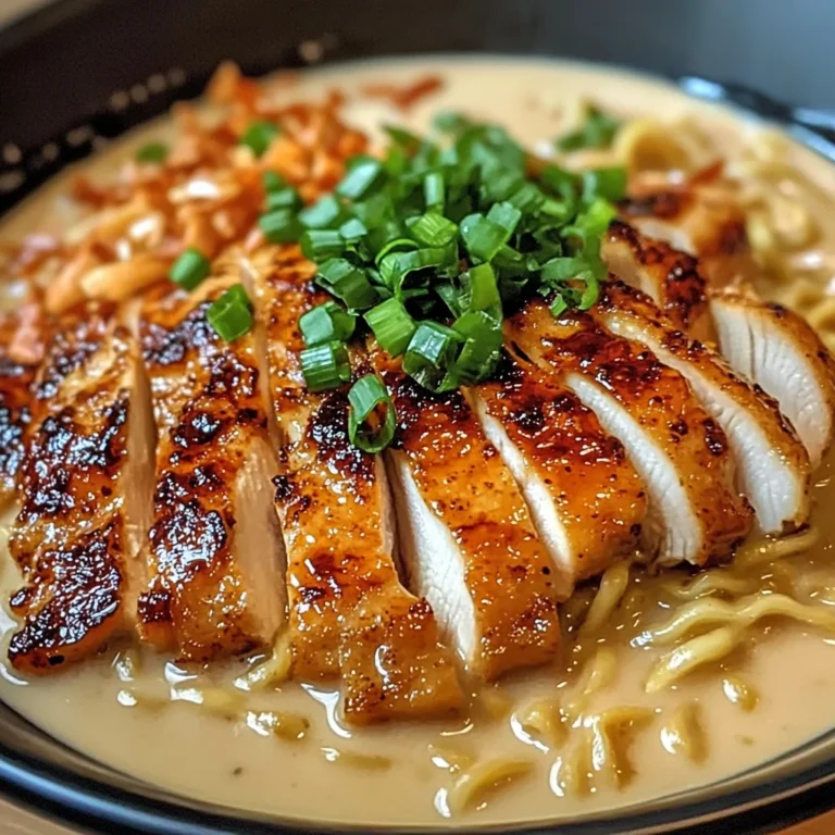 Fiery Chicken Ramen with Creamy Garlic Sauce