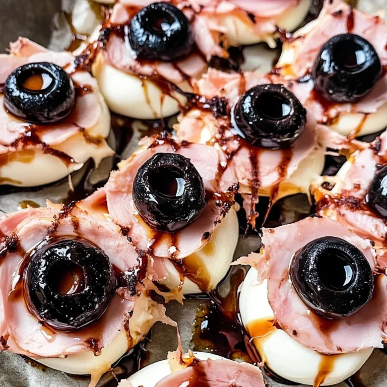 Halloween Antipasto Eyeballs Appetizer