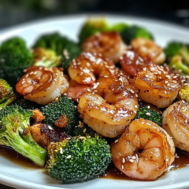 Honey Garlic Shrimp Roasted Broccoli
