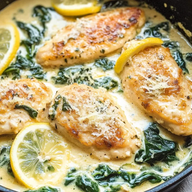 Lemon Parmesan Spinach Chicken