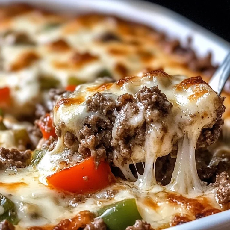 Low Carb Philly Cheesesteak Casserole