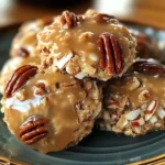 No-Bake Coconut Pecan Praline Cookies