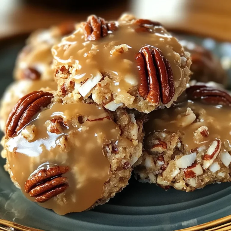 No-Bake Coconut Pecan Praline Cookies