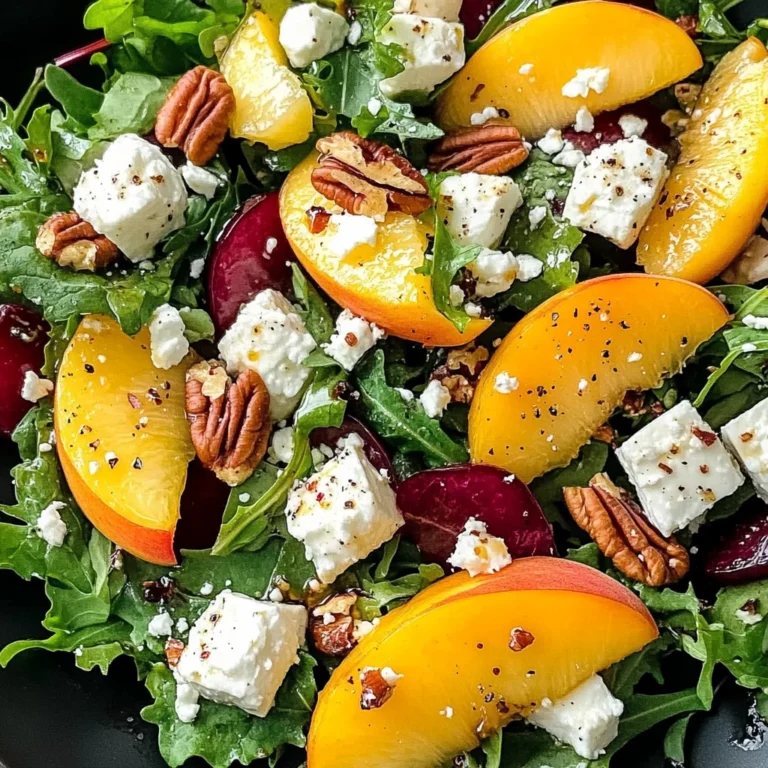 Simple Peach Feta Salad
