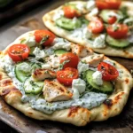 Tzatziki Chicken & Veggie Naan Pizza