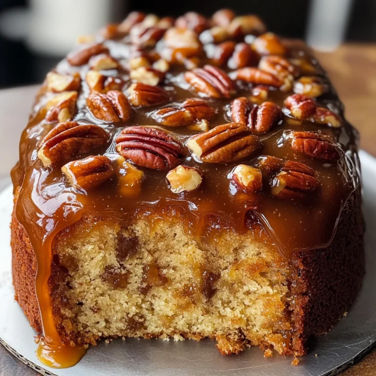 Upside-Down Caramel Pecan Cake