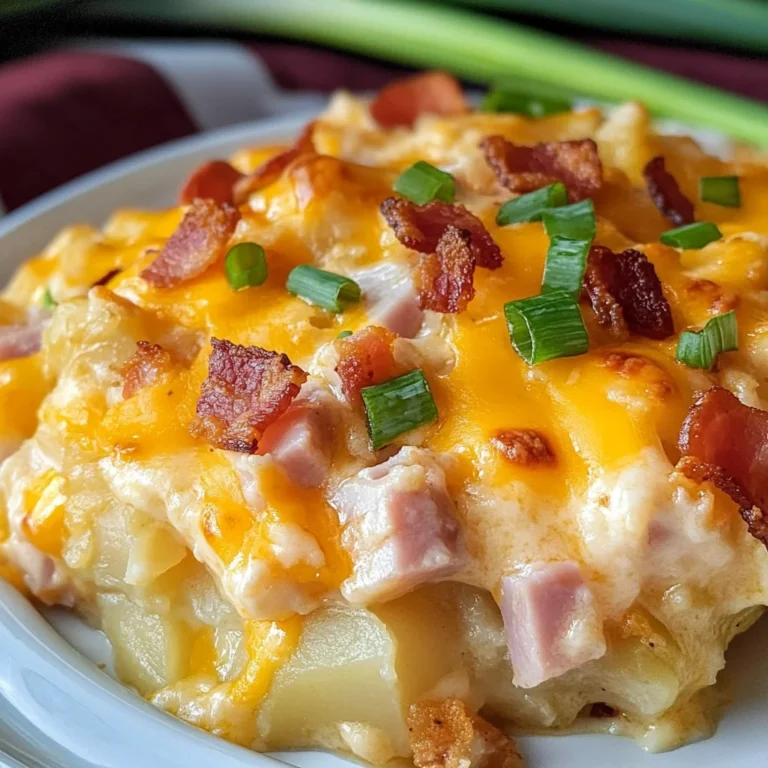 chicken ham & Turkey Bacon Cheesy Potatoes