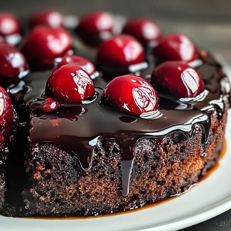 Chocolate Cherry Upside Down Cake