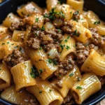 Creamy Garlic Beef Pasta
