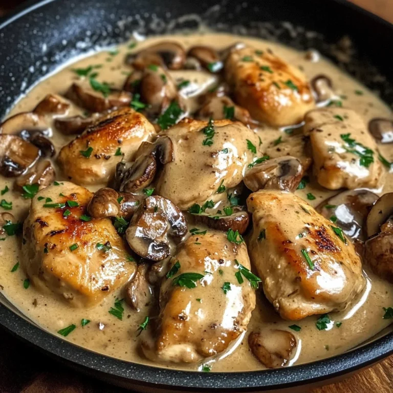 Creamy Garlic Mushroom Chicken Skillet