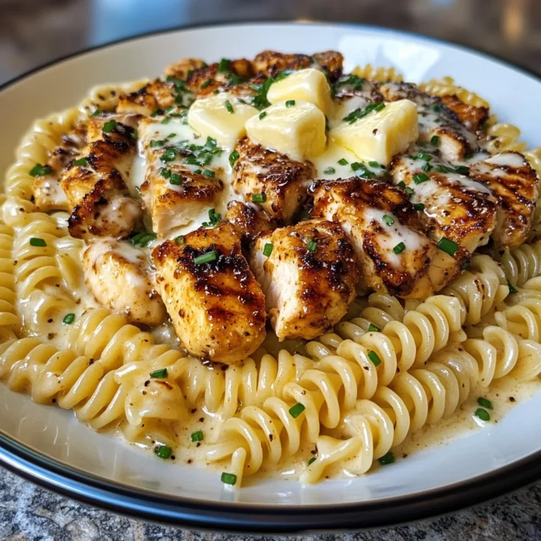 Creamy Parmesan Rotini with Garlic Butter Chicken