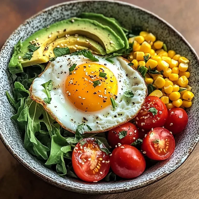 Sunny Avocado Breakfast Bowl with Corn & Cherry Tomatoes