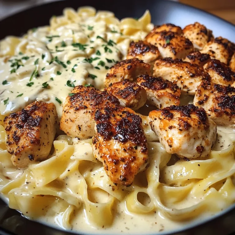 Cajun Chicken Alfredo Fettuccine Pasta with Velveeta Sauce