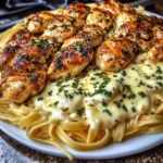 Cajun Garlic Butter Chicken with Creamy Mozzarella Linguine