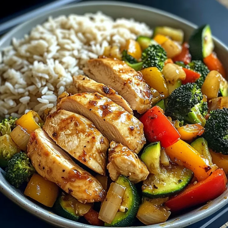 Chicken Veggie Stir-Fry with Brown Rice Bowl