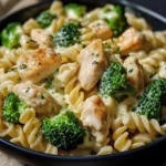 Creamy Garlic Chicken Alfredo with Broccoli