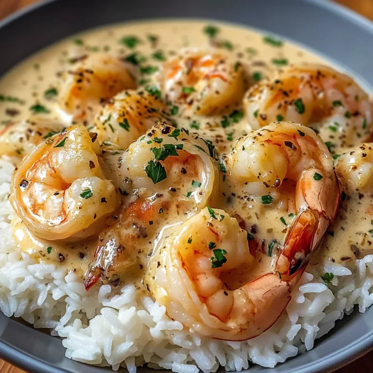 Creamy Garlic Shrimp with Rice
